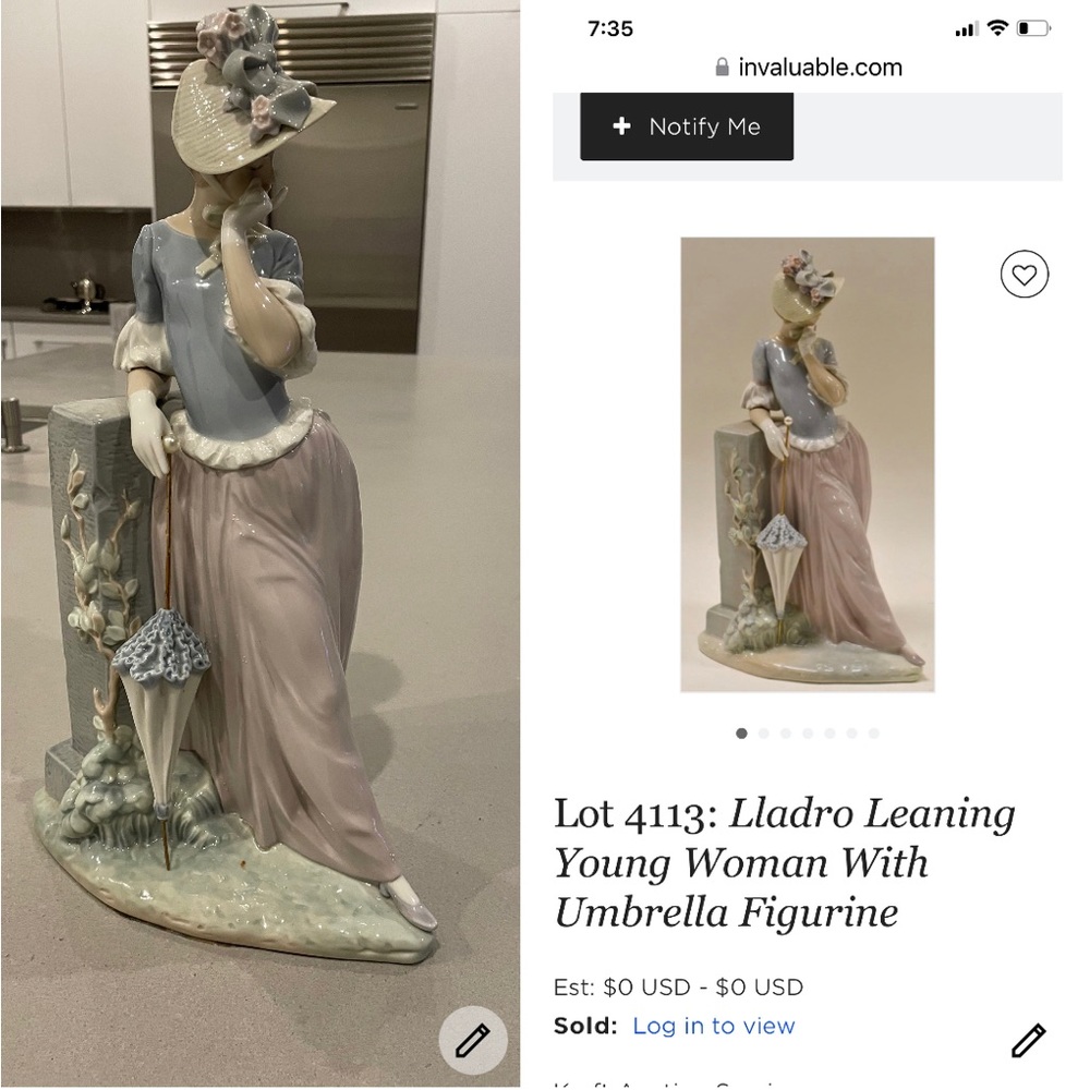 Llardo Leaning girl with umbrella